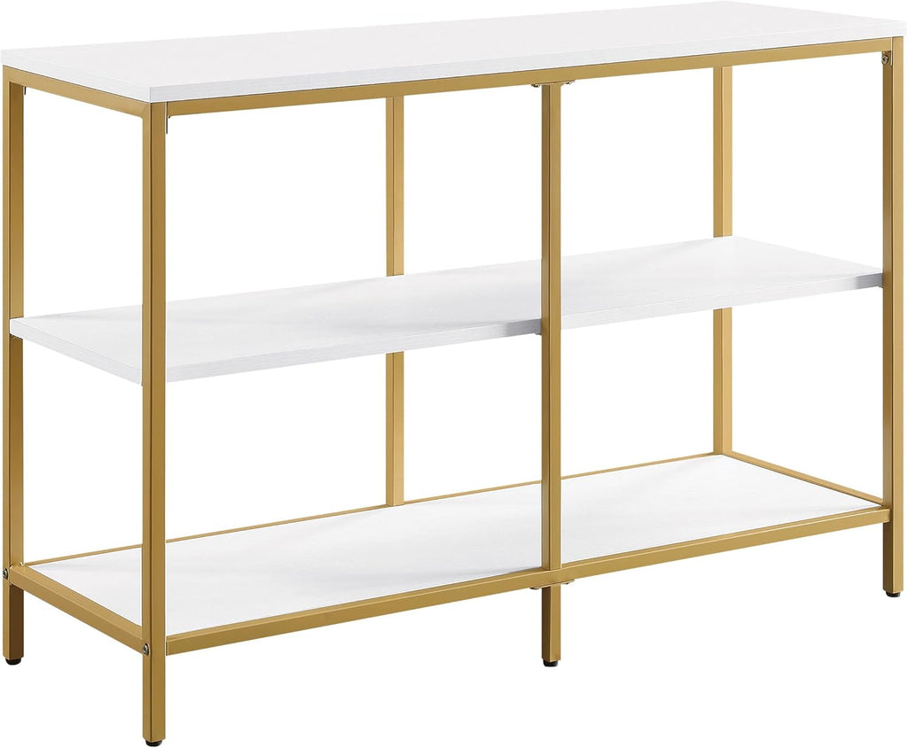 White Double 3 Shelf Bookcase and Credenza D41461