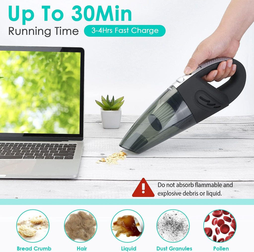 Portable Handheld Cordless Rechargeable Mini Car Vacuum Cleaner W450