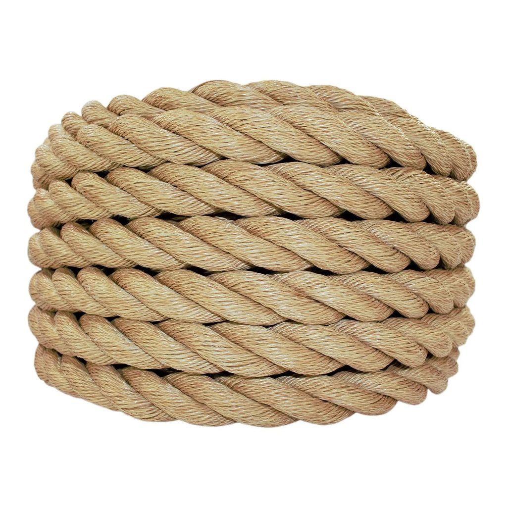 ProManila Rope 1.5 inch Tan Twisted 3 Strand Polypropylene Cord V861