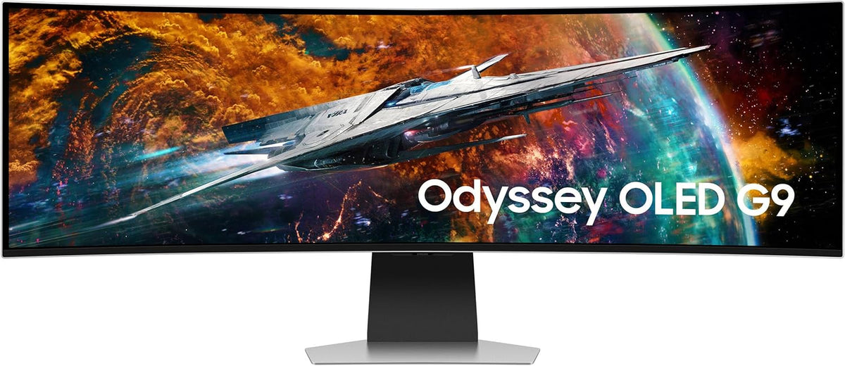 49" Curved OLED Gaming Monitor, Dual QHD, 240Hz, 0.03ms GTG, HDR10+, AMD FreeSync Premium Pro, Silver W45114