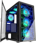 6 PCS LED ARGB Fans ATX Tower Computer Case A368