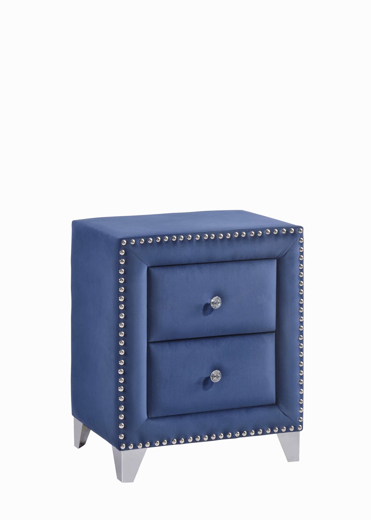 Navy Velvet Night Stand U95478