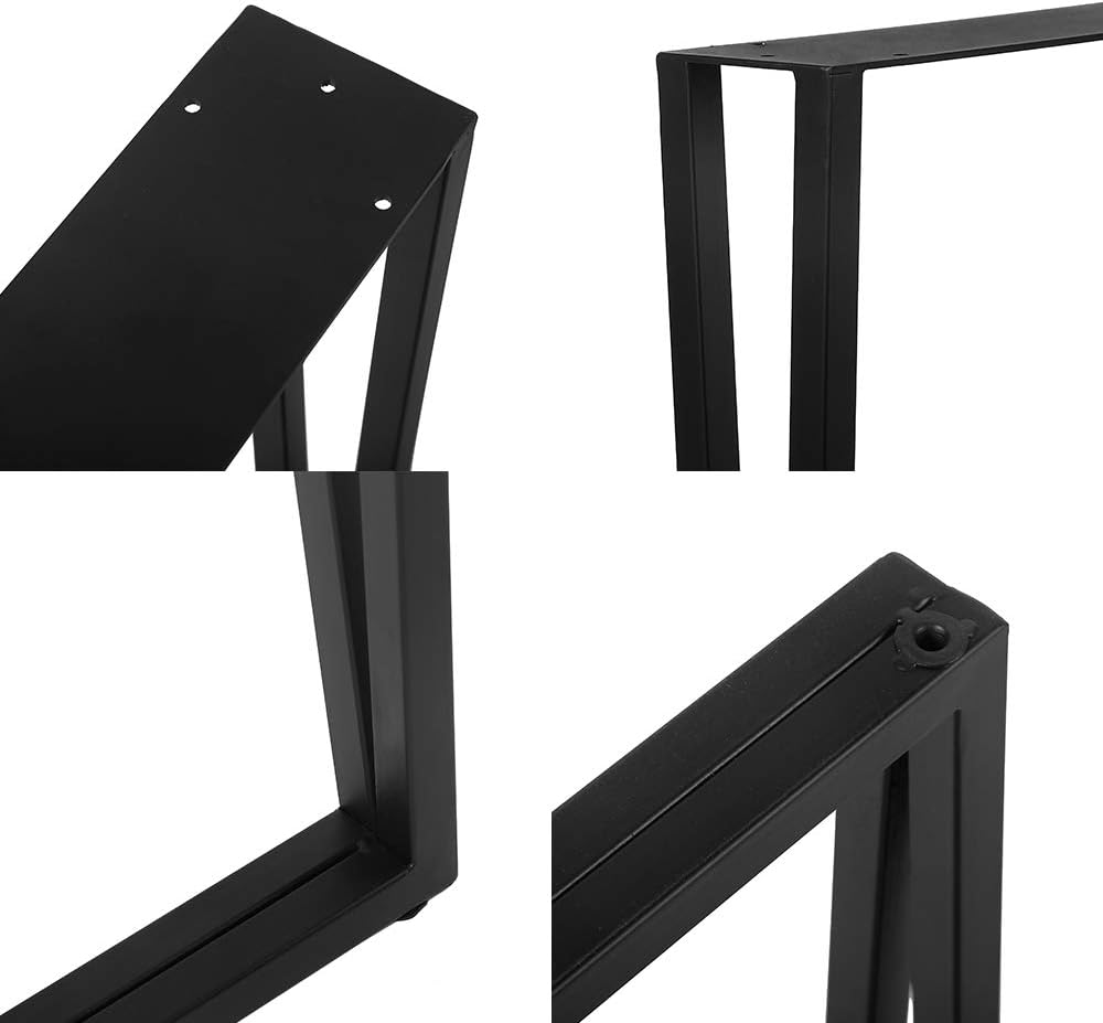 28” Height 18” Wide Black Metal Table Legs 2 PCS X36741