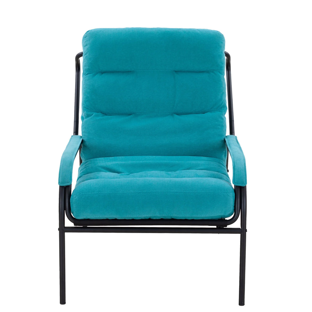 Turquoise Iron Arm Chair with Metal Legs E99677
