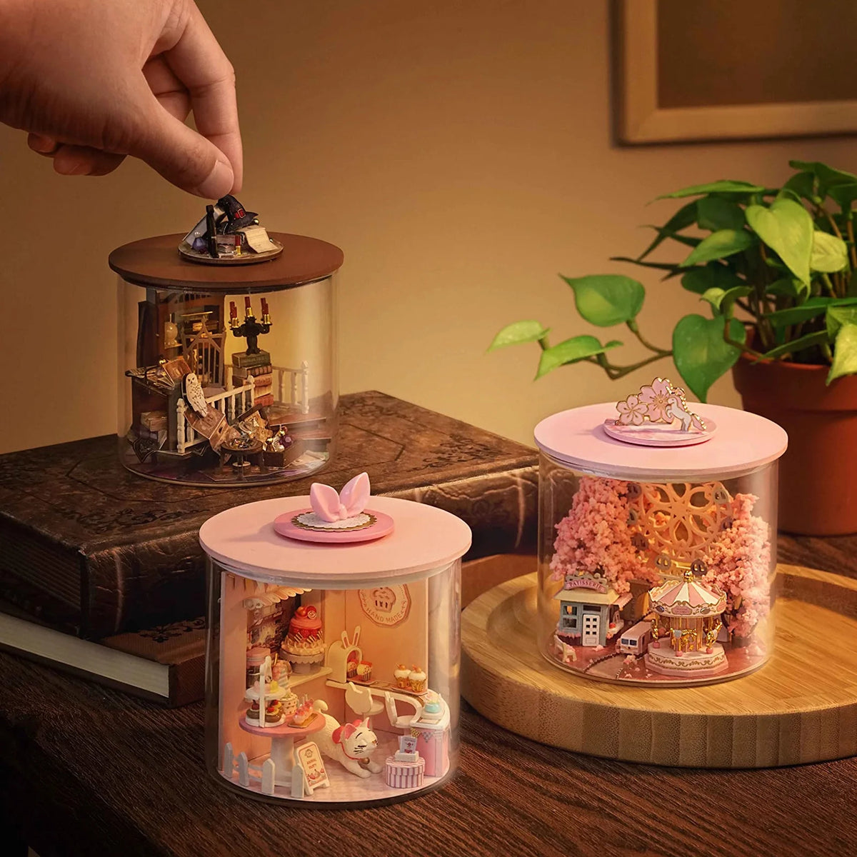 Witch's Room Miniature Dollhouse Kit with LED K5605