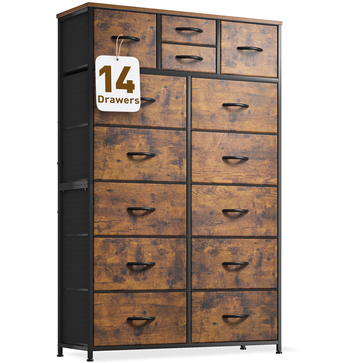 14 Drawer Charcoal Black Dresser F70326