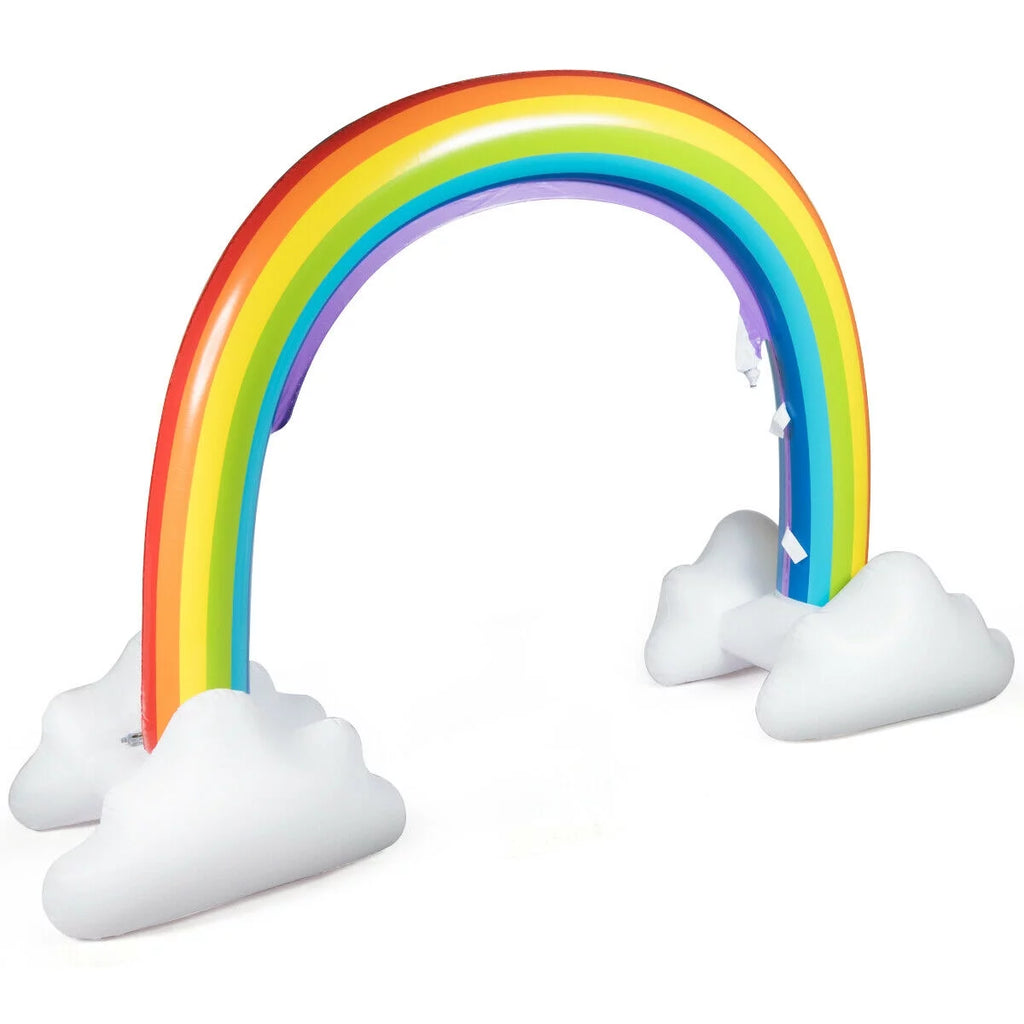 Inflatable Rainbow Sprinkler Toy 7.5 Feet Long PVC N7531
