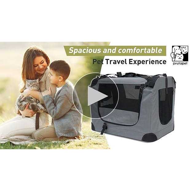 Large Soft-Sided Portable Cat Carrier with Collapsible Litter Box and Bowl C871