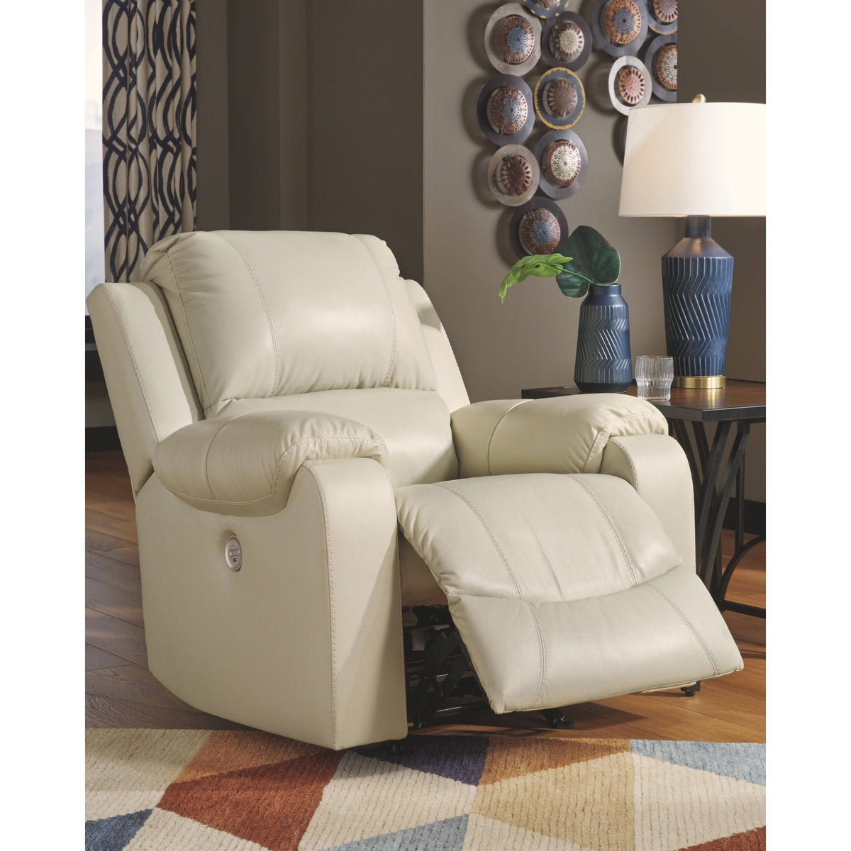 Cream Power Rocker Recliner I815581