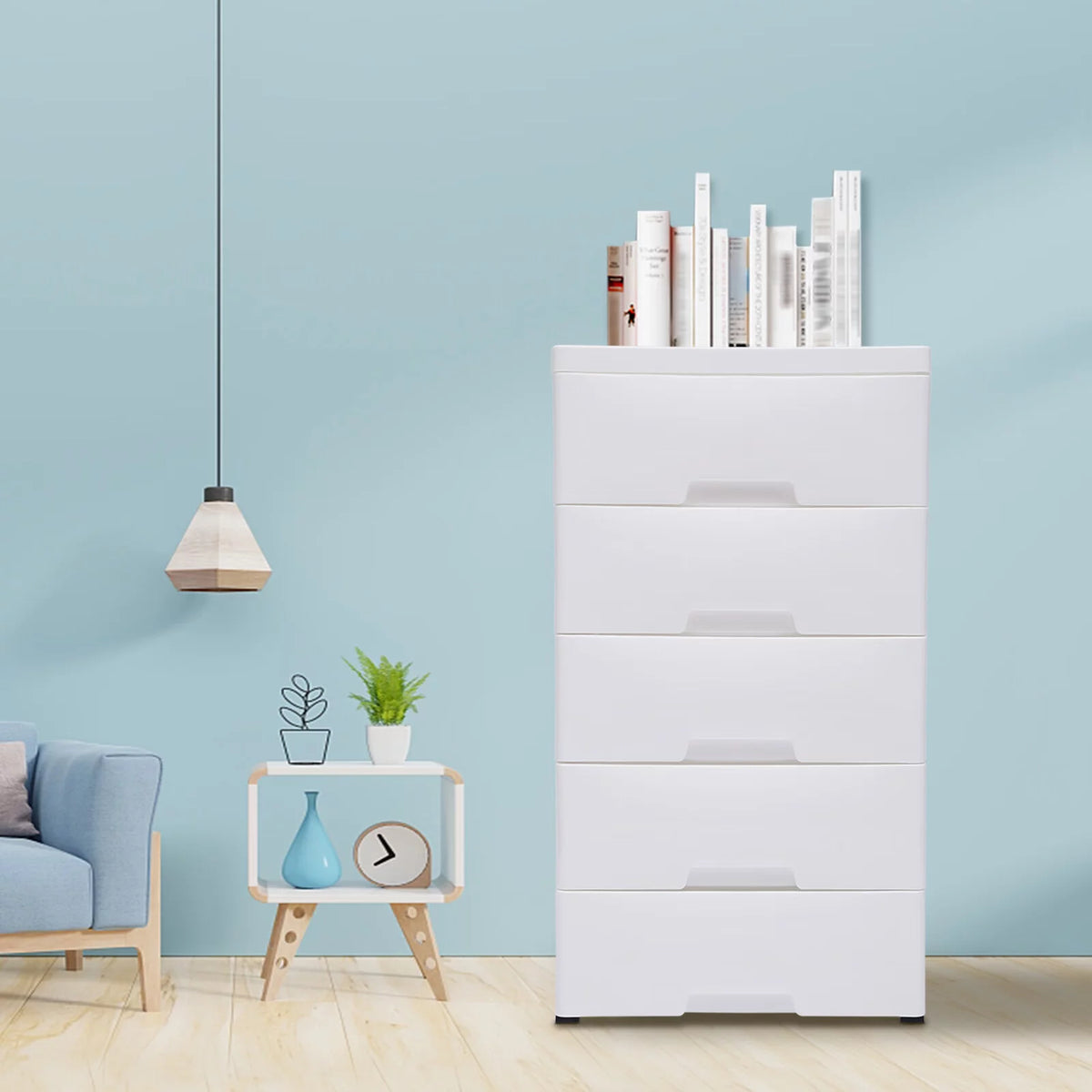 Plastic Stackable Storage Drawers with Wheels E6834