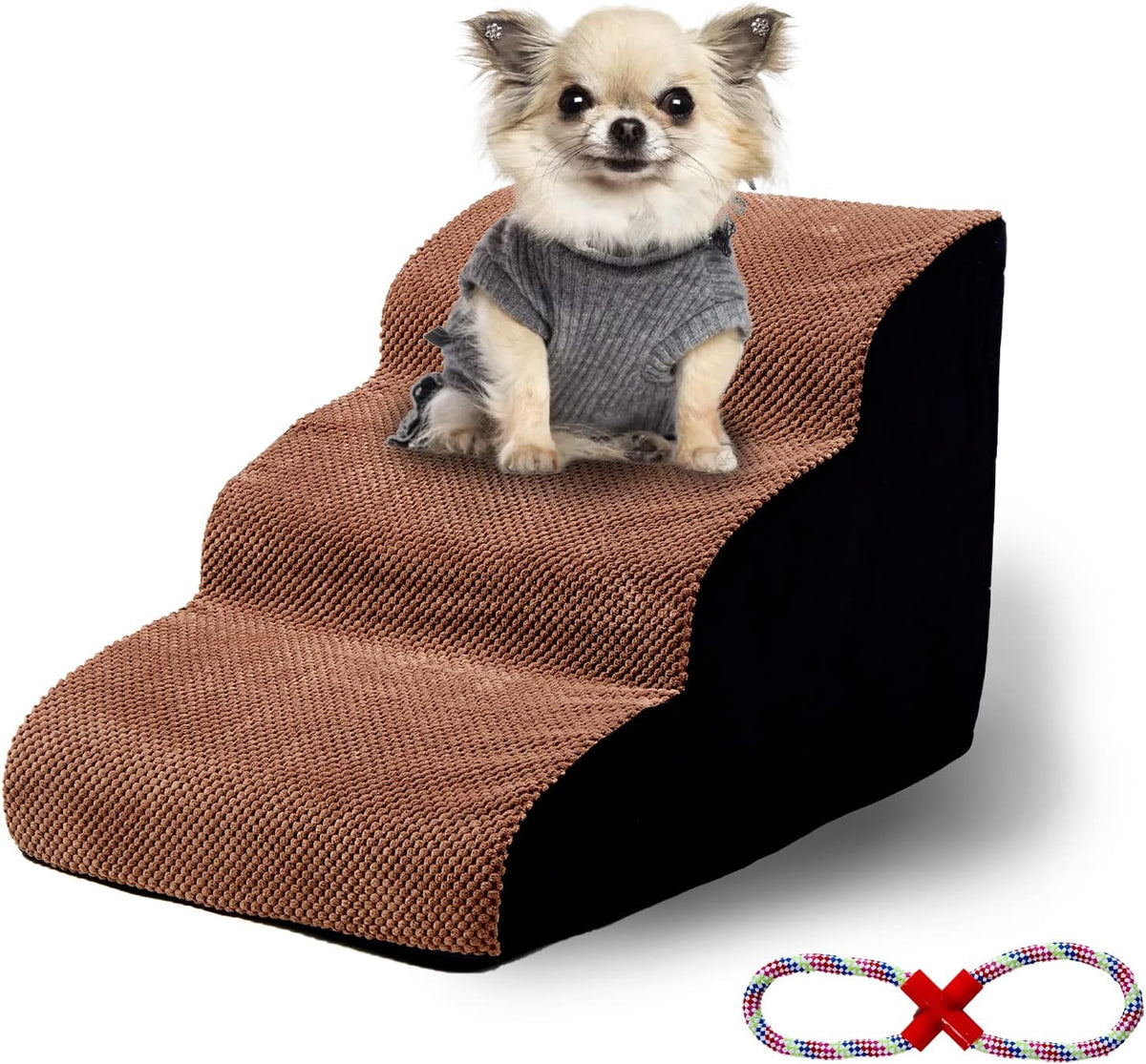 3 Tiers Non-Slip Foam Dog Ramp Stairs for Sofa W4983