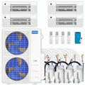 42,000 BTU 4 Zone Ceiling Cassette Ductless Air Conditioner and Heat Pump K8392