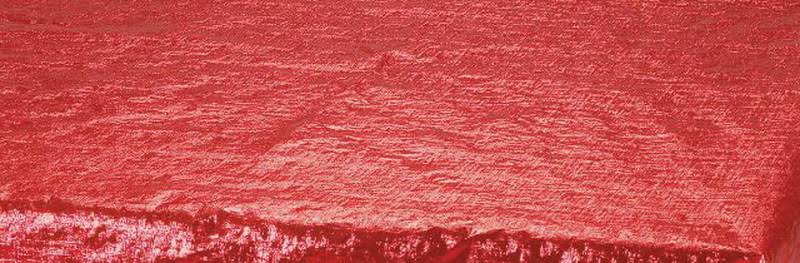 Red Metallic Plastic Table Cover - 12/Case Q4120