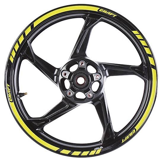 Reflective Wheel Sticker Yellow H677