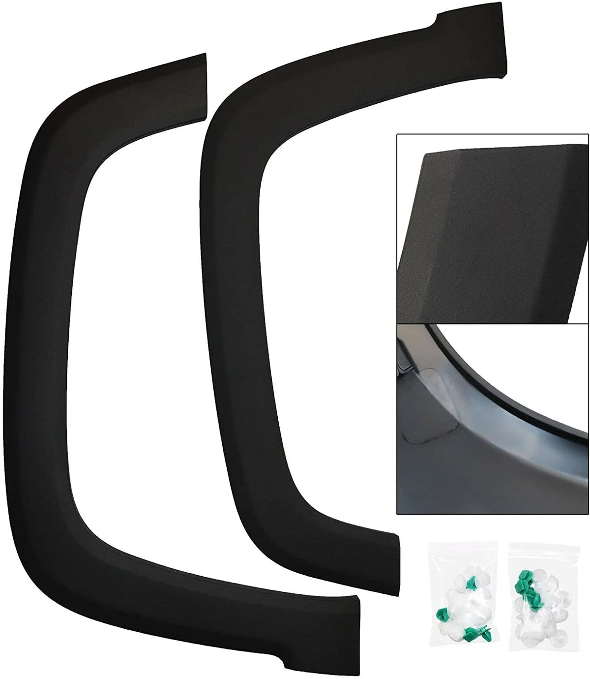 Black Front Fender Flares Trim for Jeep Renegade J47642