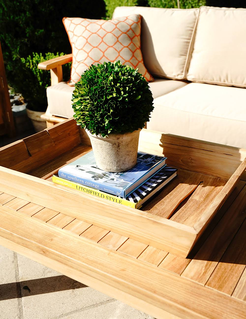 Catalina Teak Outdoor Serving Tray V775