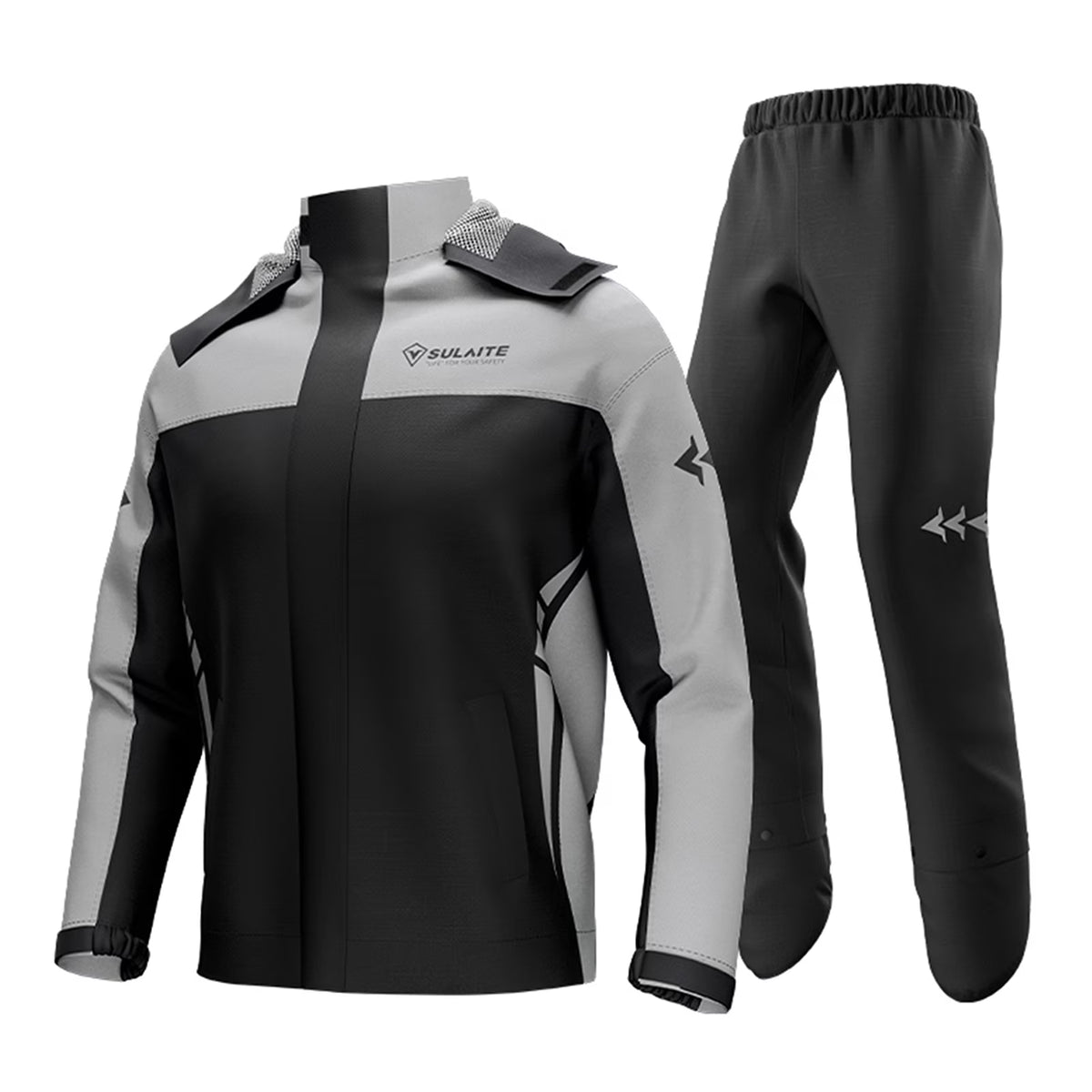 Waterproof Motorcycle Rain Suit Jacket and Pants with Storage Bag O775