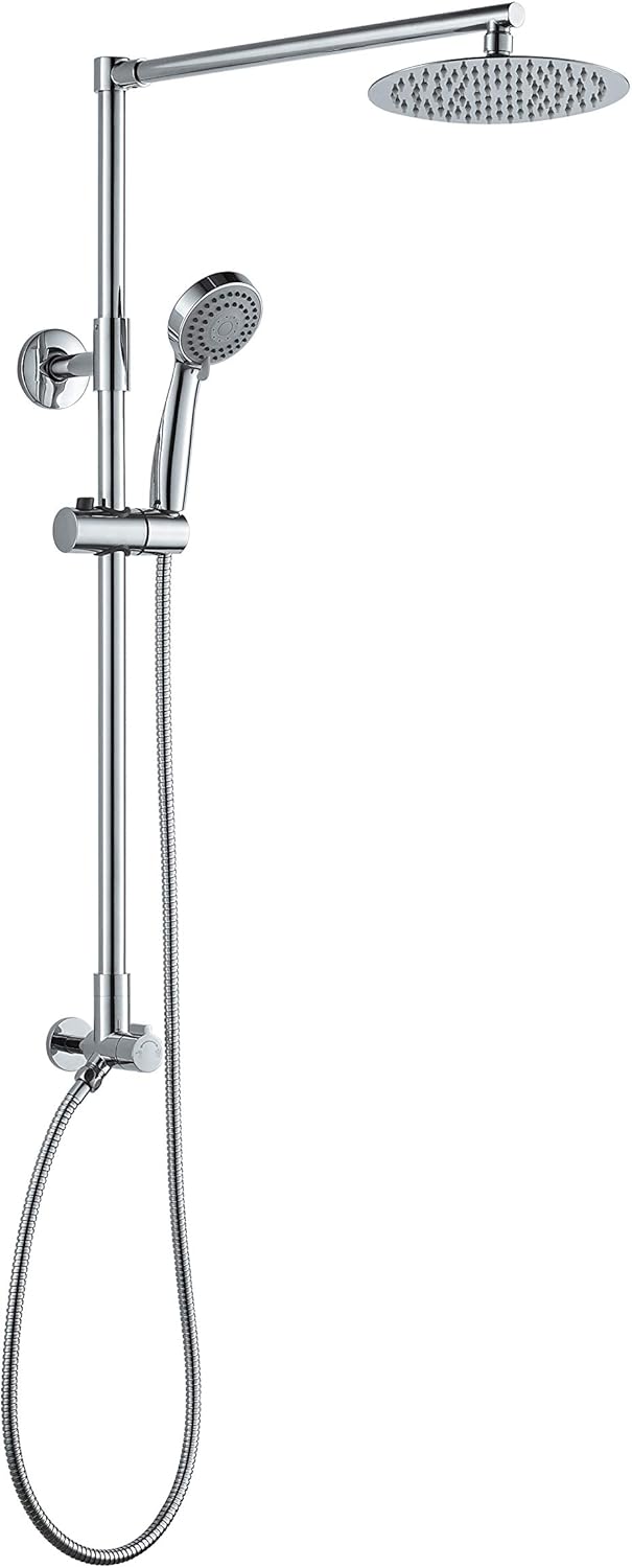 3-Setting Handheld Shower Combo with Slide Bar, 8 Shower Head (2.5 GPM Matte Black) G602181