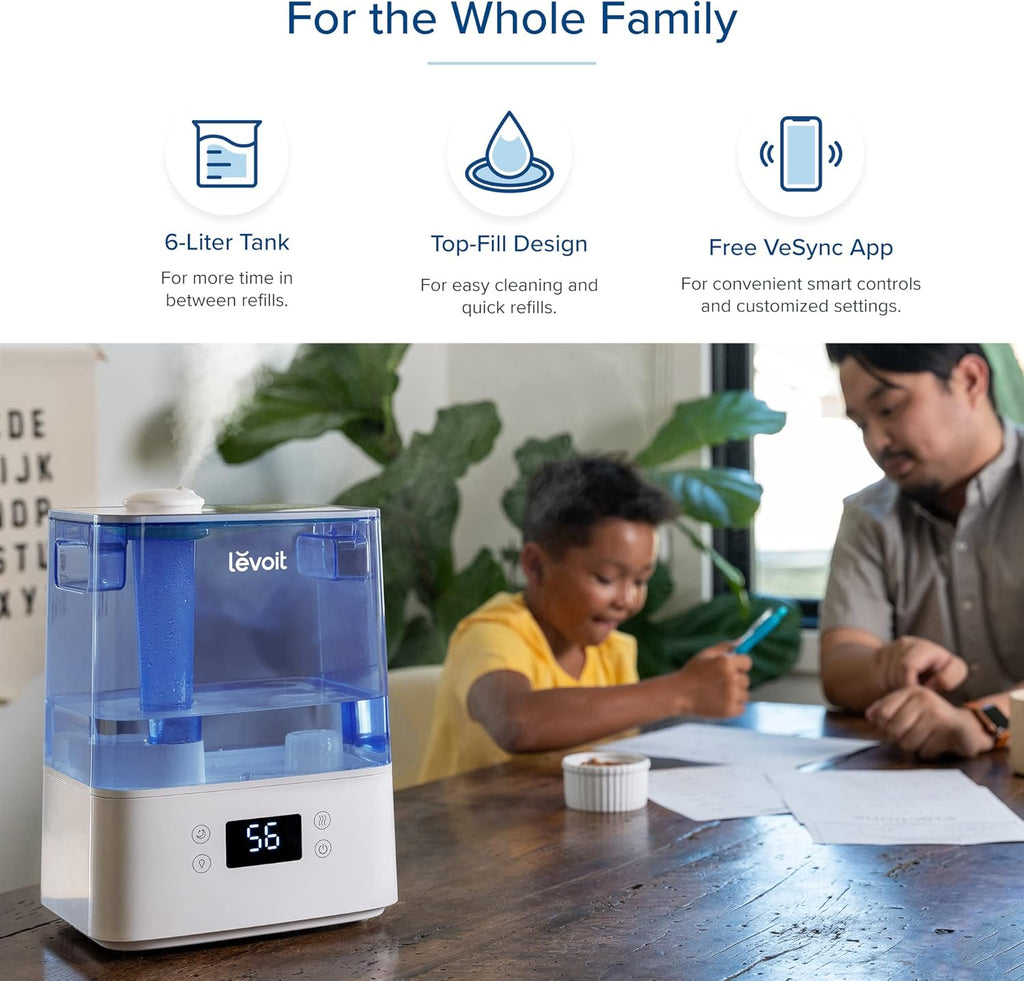 Gray 6L Ultrasonic Cool Mist Humidifier L6619