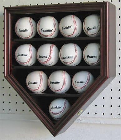 Lockable 12 Slots Baseball Display Case N4417