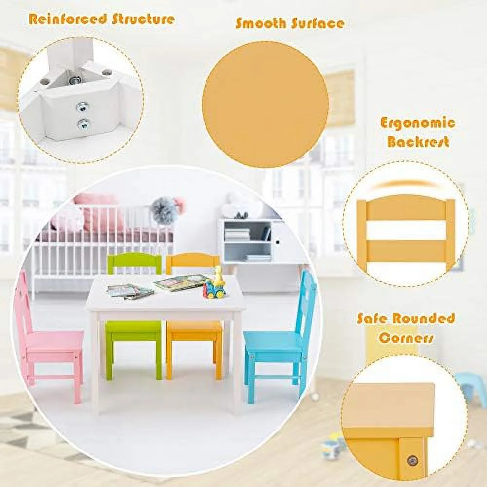 5 Piece Wood Table and Chair Set C54509
