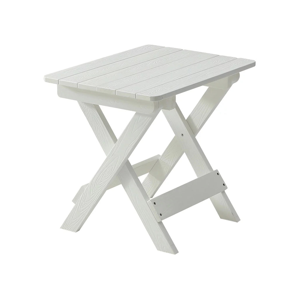 Foldable Small Table and Chair Set with 2 Chairs White L20716