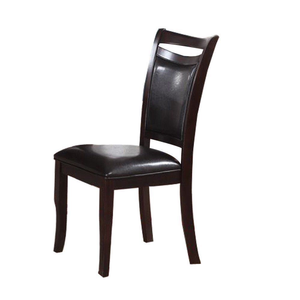 Set of 2 Brown Faux Leather Side Chairs J5602