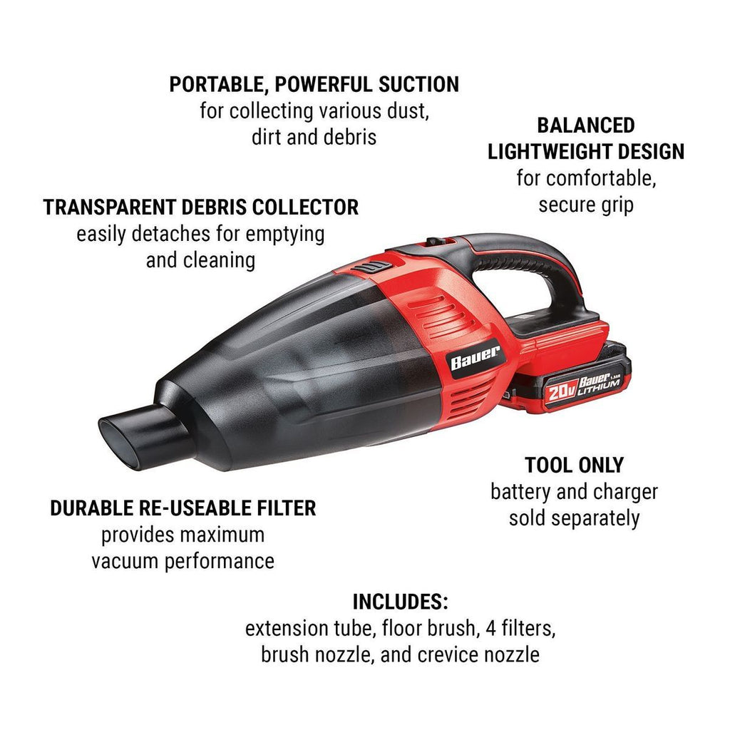 Cordless Hand Vacuum with Floor and Crevice Tools U520