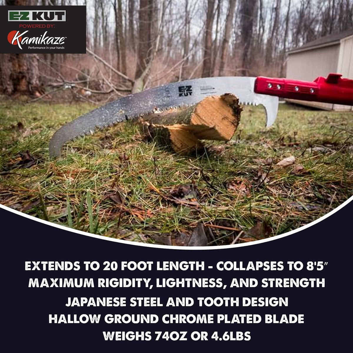 20′ Extendable Tree Trimmer Pole Saw with Double Hook Blade I80230