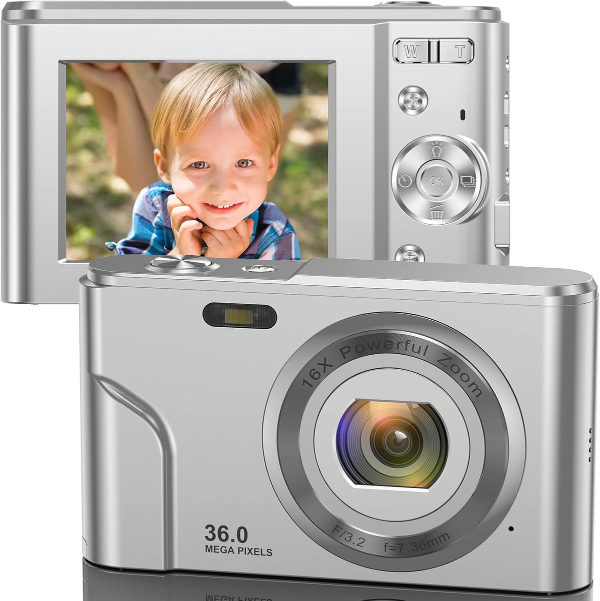 Black 36MP 1080P Mini Digital Camera with 16X Zoom, Pack of 2 Z39773