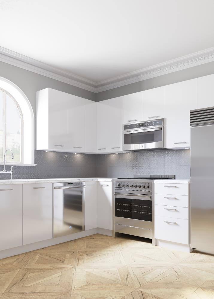 Glossy White Laminate Door Base Cabinet T2141