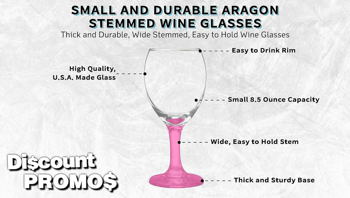 10 Aragon Wine Glasses Set, 8.5 Oz W400717