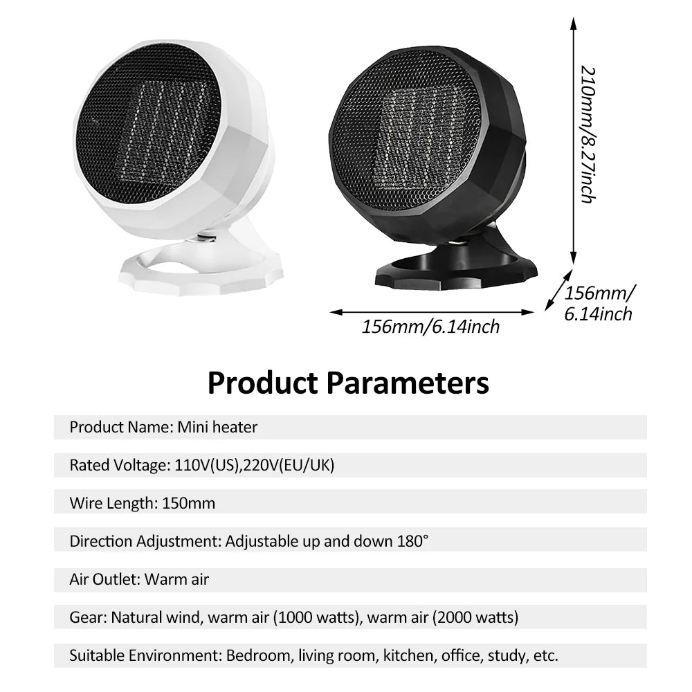 2000W Ceramic Warm Air Heater H763732