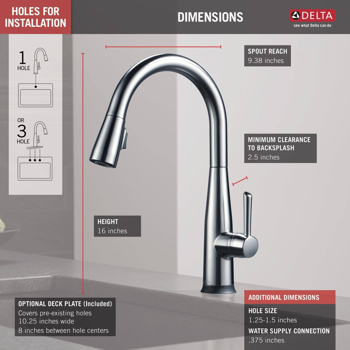 Chrome Single Handle Pull-Down Kitchen Faucet R857592
