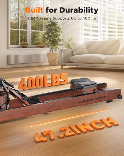Foldable Water Rowing Machine 400LBS Weight Capacity with Monitor M589144