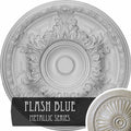 19 inch Granada Ceiling Medallion Hand-Painted Flash Blue Gray J947