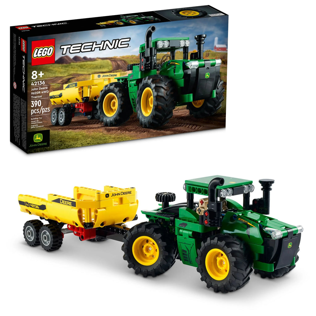 4WD Tractor Toy with Trailer Building Toy W715739