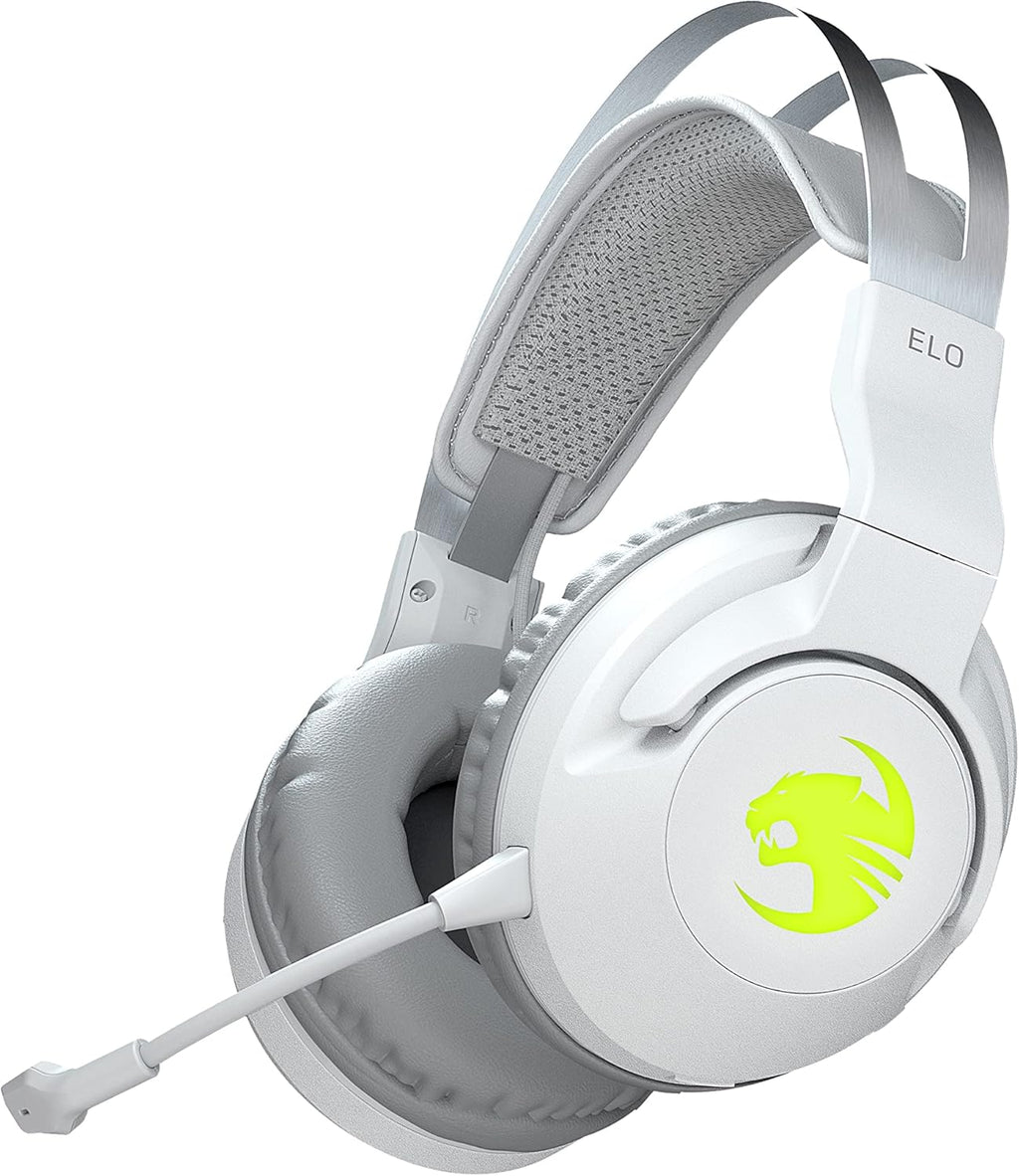 White Wireless Gaming Headset with Detachable Microphone Y471