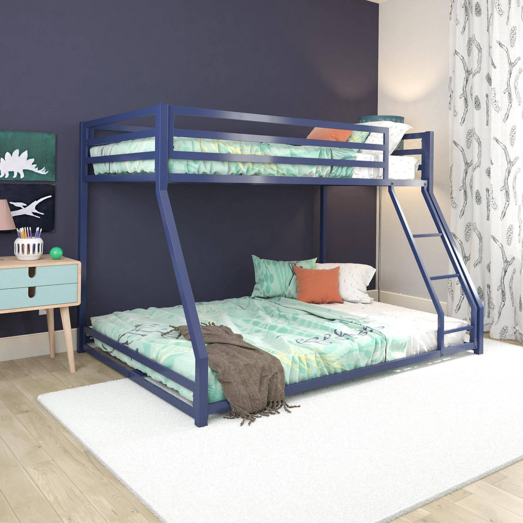 Twin/Full Metal Bunk Bed Blue H60124