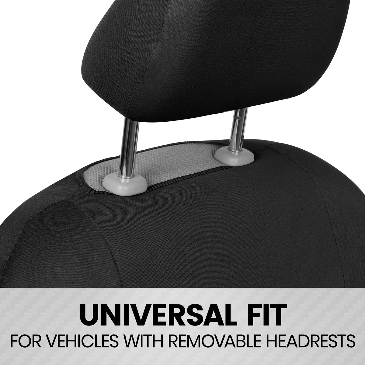 Black PolyPro Car Seat Covers Front Set B50293