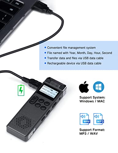 80GB Digital Voice Activated Recorder with Playback H1951