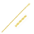 10k Yellow Gold Diamond Cut Rope Chain 22 in Y435020