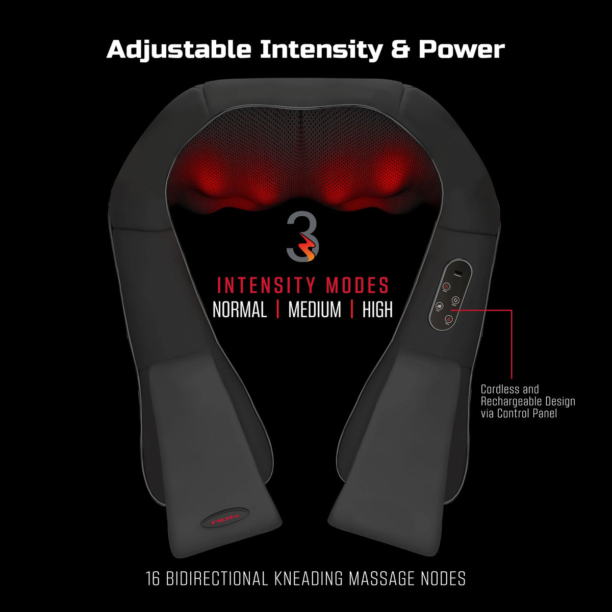 Cordless 3D Shiatsu Neck and Back Massager with Heat Z3474