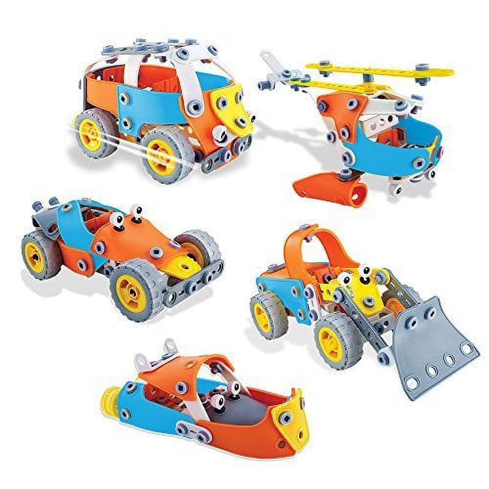 STEM Genius Flexi Puzzles 5 in 1 Build Your Own Vehicles Educational Toy SET G974