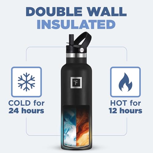 24 Oz Leak Proof Vacuum Insulated Stainless Steel Water Bottle N56158