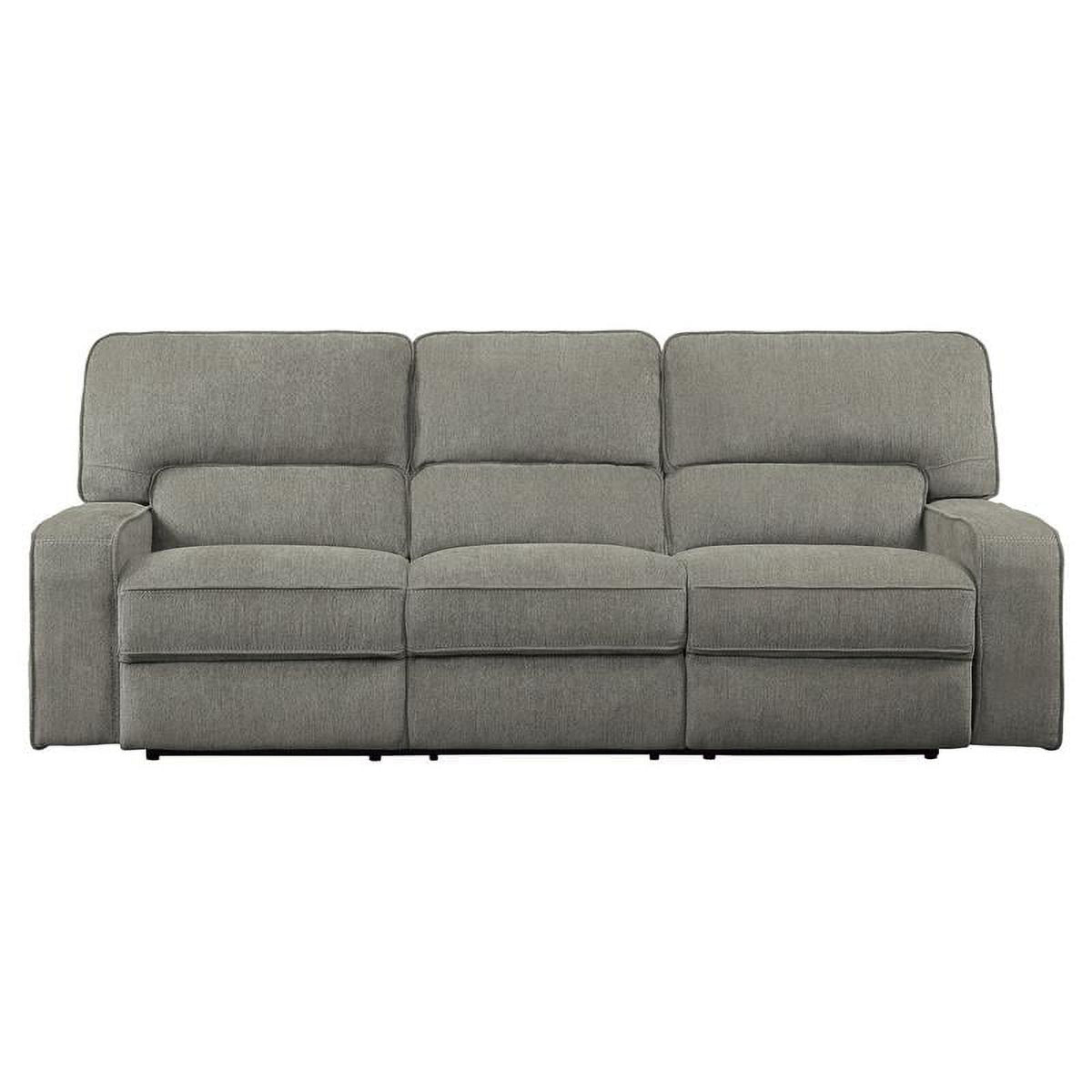 Mocha Chenille Power Double Reclining Sofa L987584