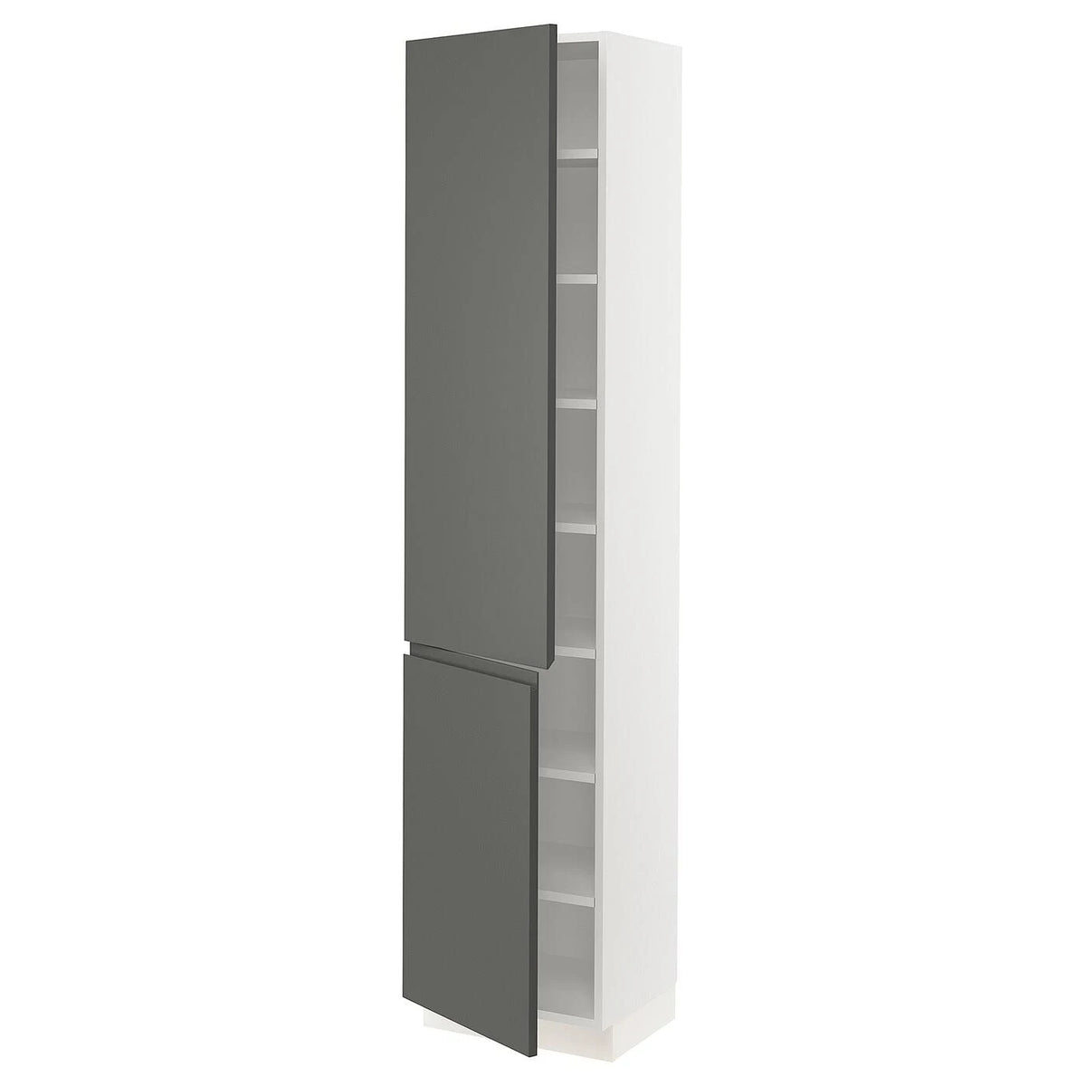 White High Cabinet with shelves and 2 Doors N784698