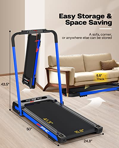 Under Desk Treadmill Walking Pad 2 in 1 Folding Compact Electric Running Machine Q4448