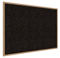 Tan Speckled Wood Frame Recycled Rubber Bulletin Board E13869