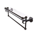 Oil Rubbed Bronze Glass Shelf with Gallery Rail and Towel Bar N329486